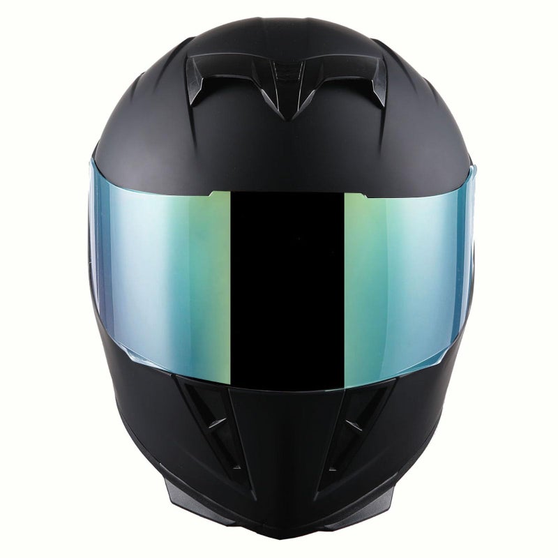 1STorm Motorcycle Full Face Helmet Skull King Matt Black + One Extra Clear Shield, Size Large (57-58 CM,22.4/22.8 Inch) - Image 3